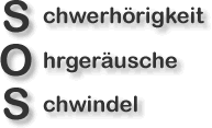 Schwerhrigkeit - Ohrgerusche - Schwindel